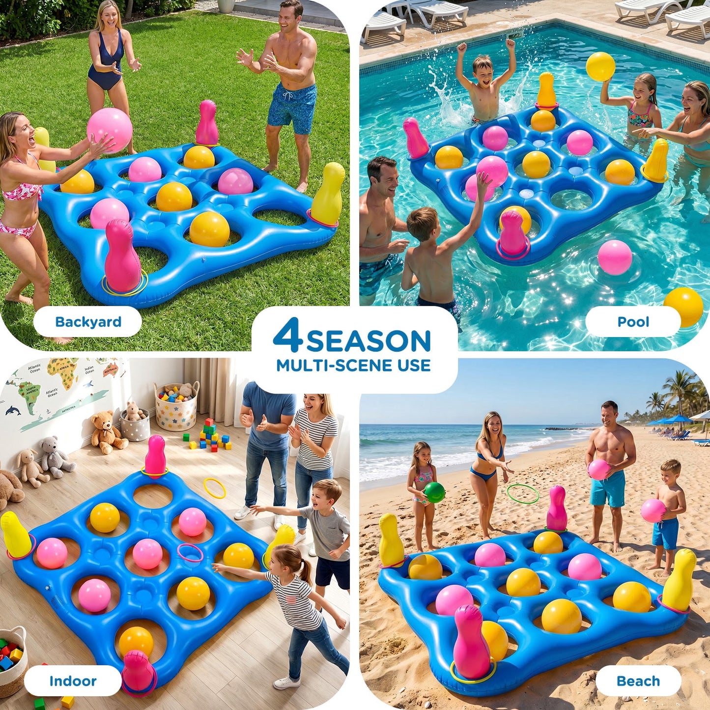 Livhil Pool Games Inflatable Pool Toys Tic Tac Toe Game