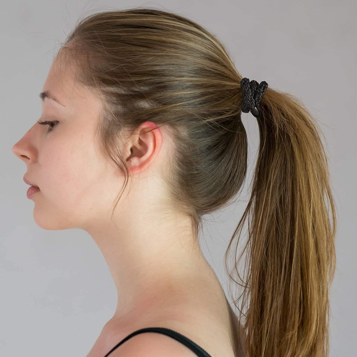 Livhil 30 Pcs Hair Ties No Damage No Crease Hair Elastics, Hair Ties for Women Girls, Elastics Hair Bands Ponytail Holders for Thick Hair (Black/Brown/White/Beige/Coffee)