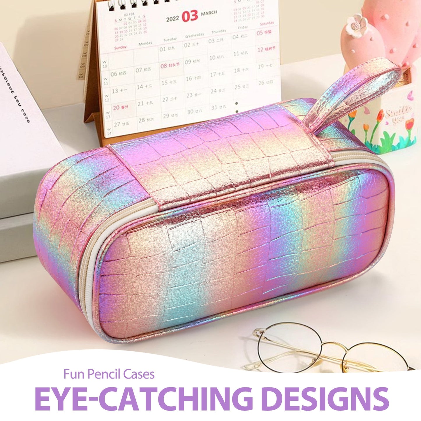 Livhil Large Pencil Pouch, Pencil Case for Girls Boys, Pencil Bag Pencil Boxes for Kids Elementary School Supplies