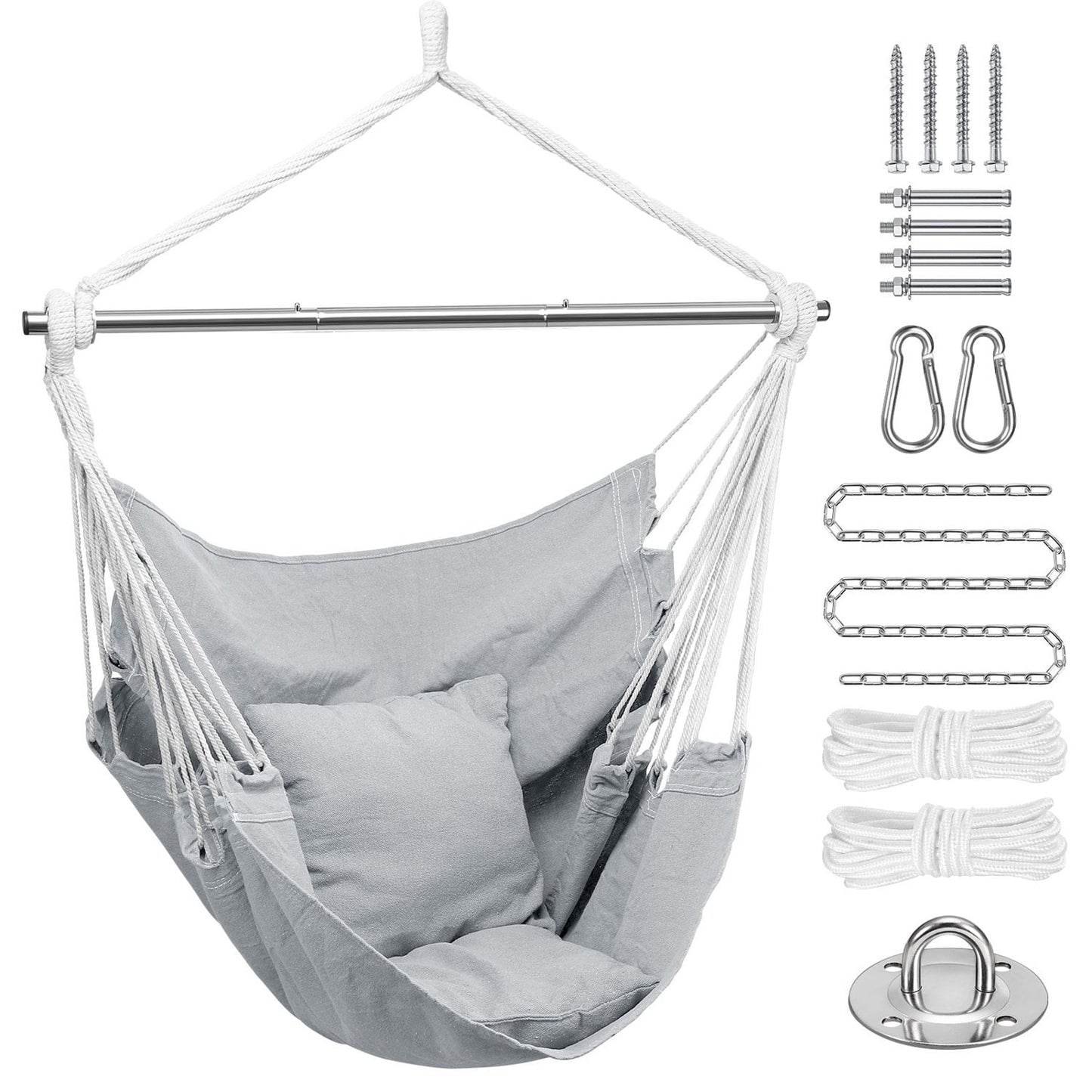 Livhil Hammock Chair Hanging Rope Swing, Outdoor Hanging Chair