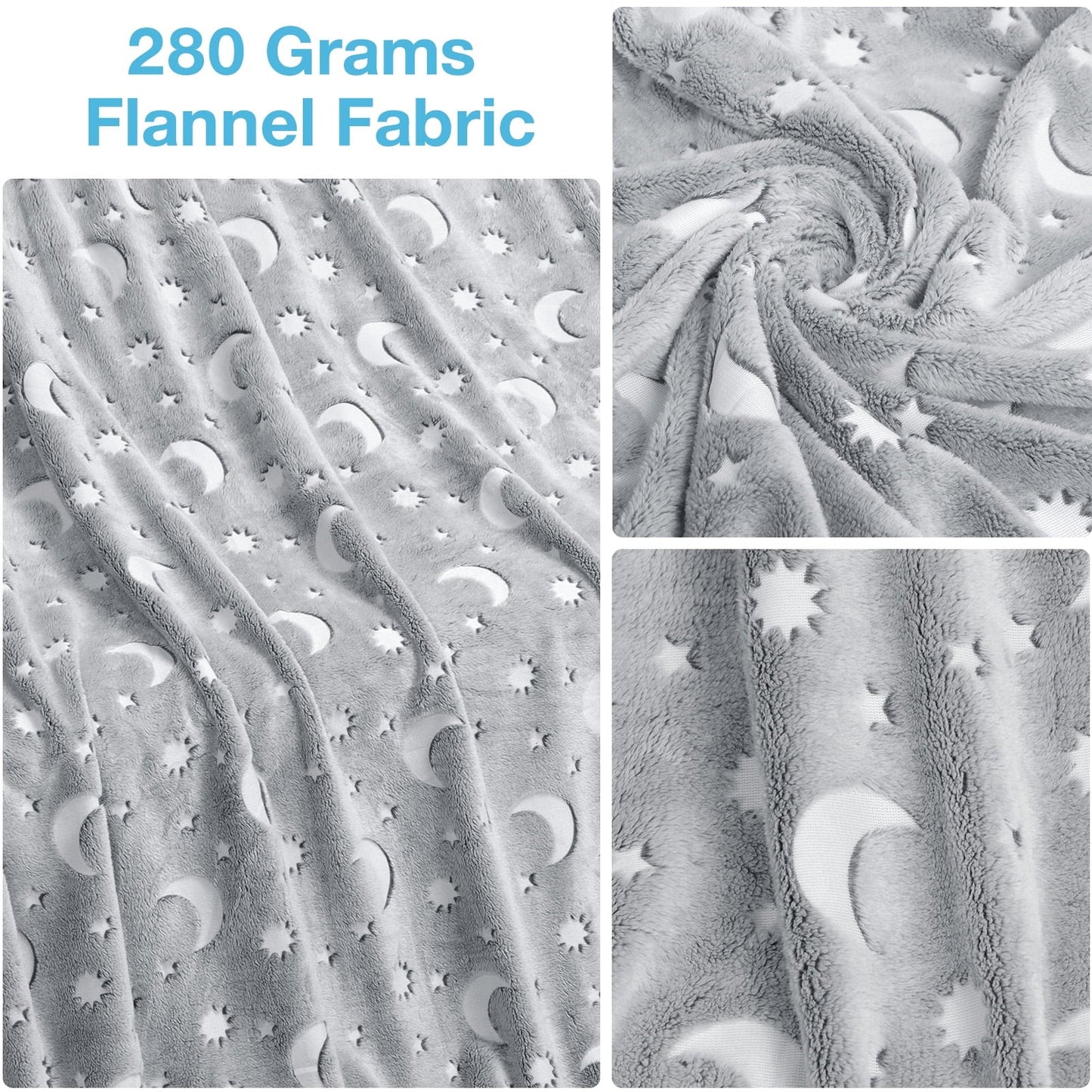 Livhil Glow in the Dark Blanket Throws Unicorns Gifts for Girls, 60 x 70in, Unicorn Blankets