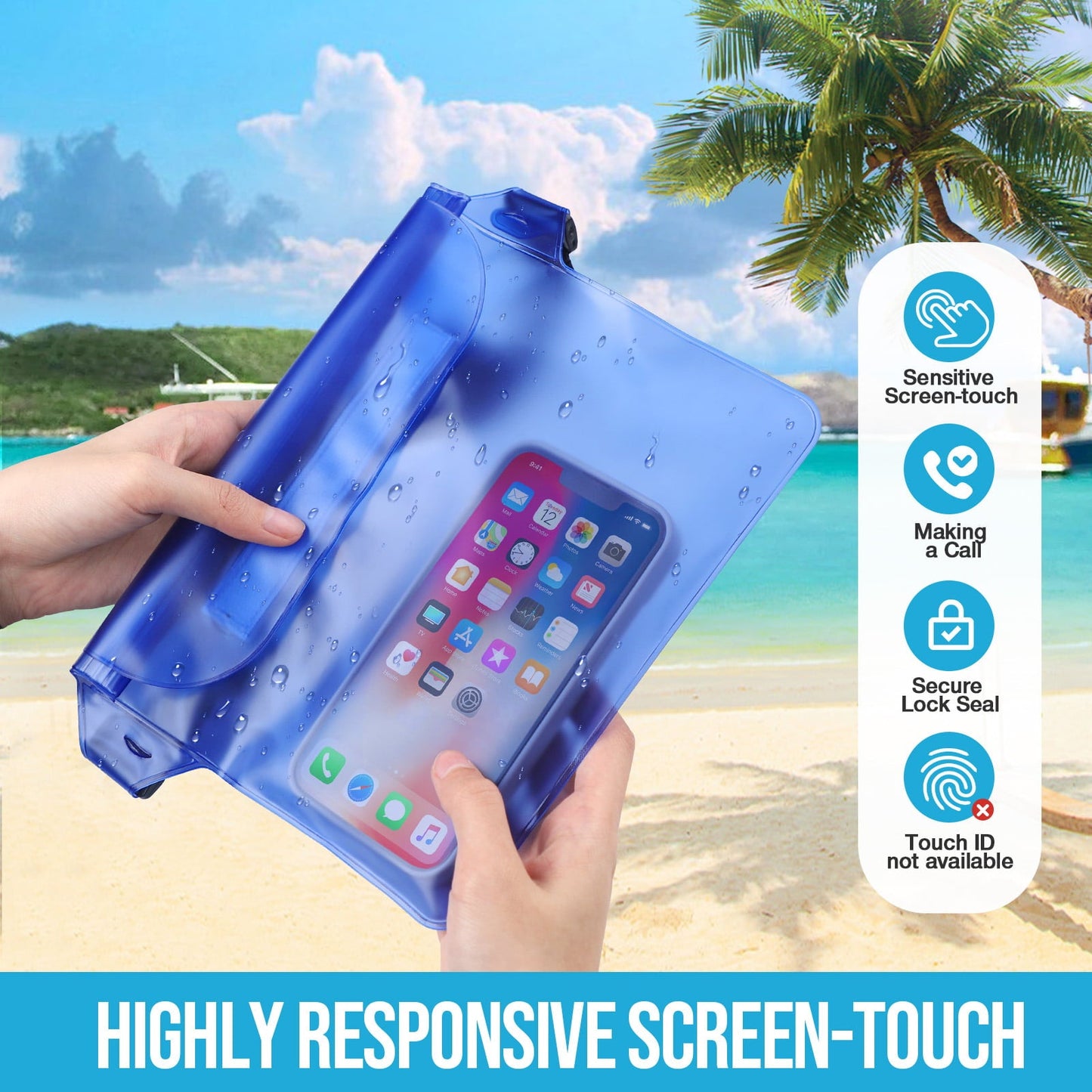 Livhil Waterproof Dry Bag and Waterproof Cell Phone Bag for Outdoor Water Sports Paddle