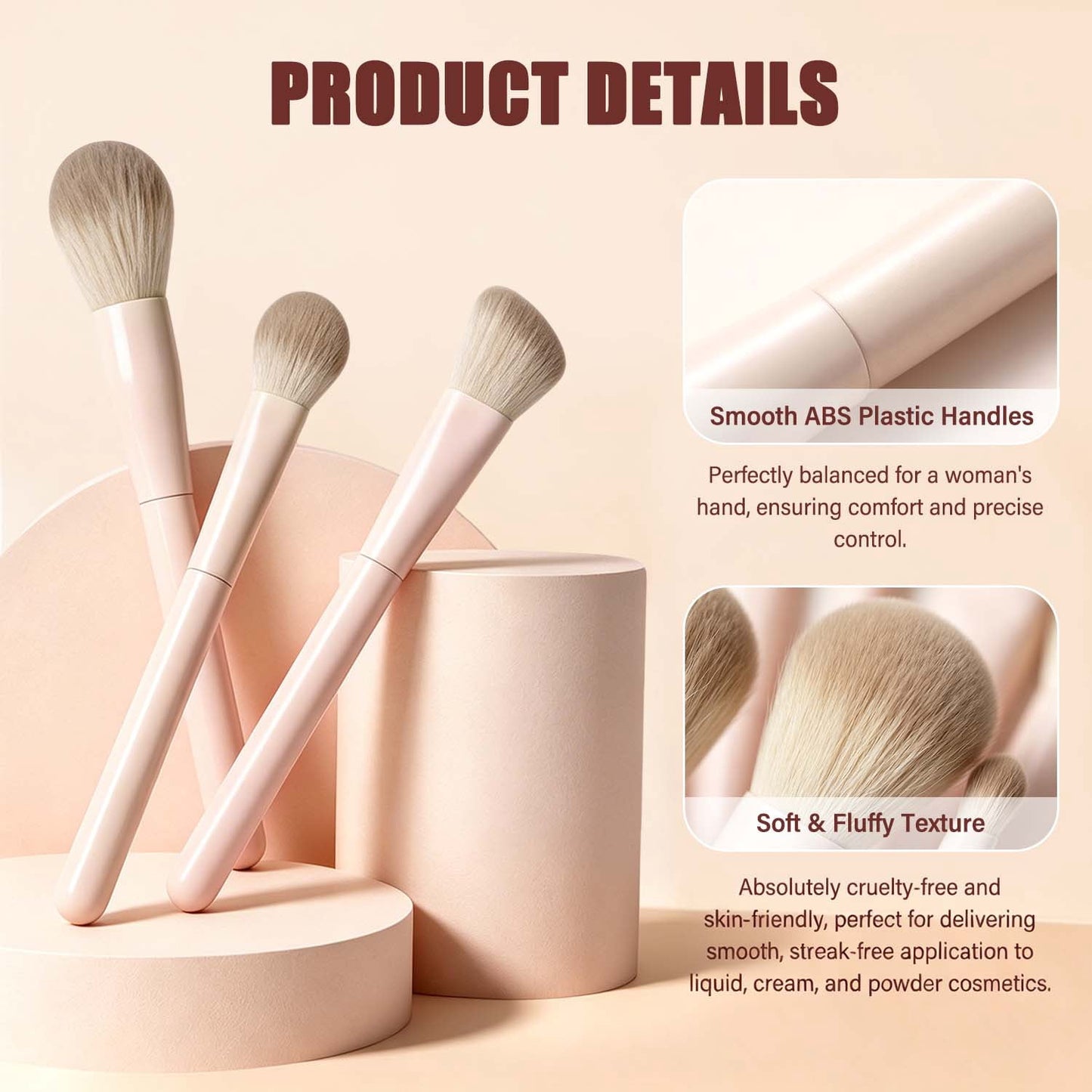 Livhil 13 Pcs Pink Makeup Brushes Set, Soft Makeup Brushes with Pouch, Eyeshadow Brushes Easy-taken Full Face Cosmetic Brushes for Beginners