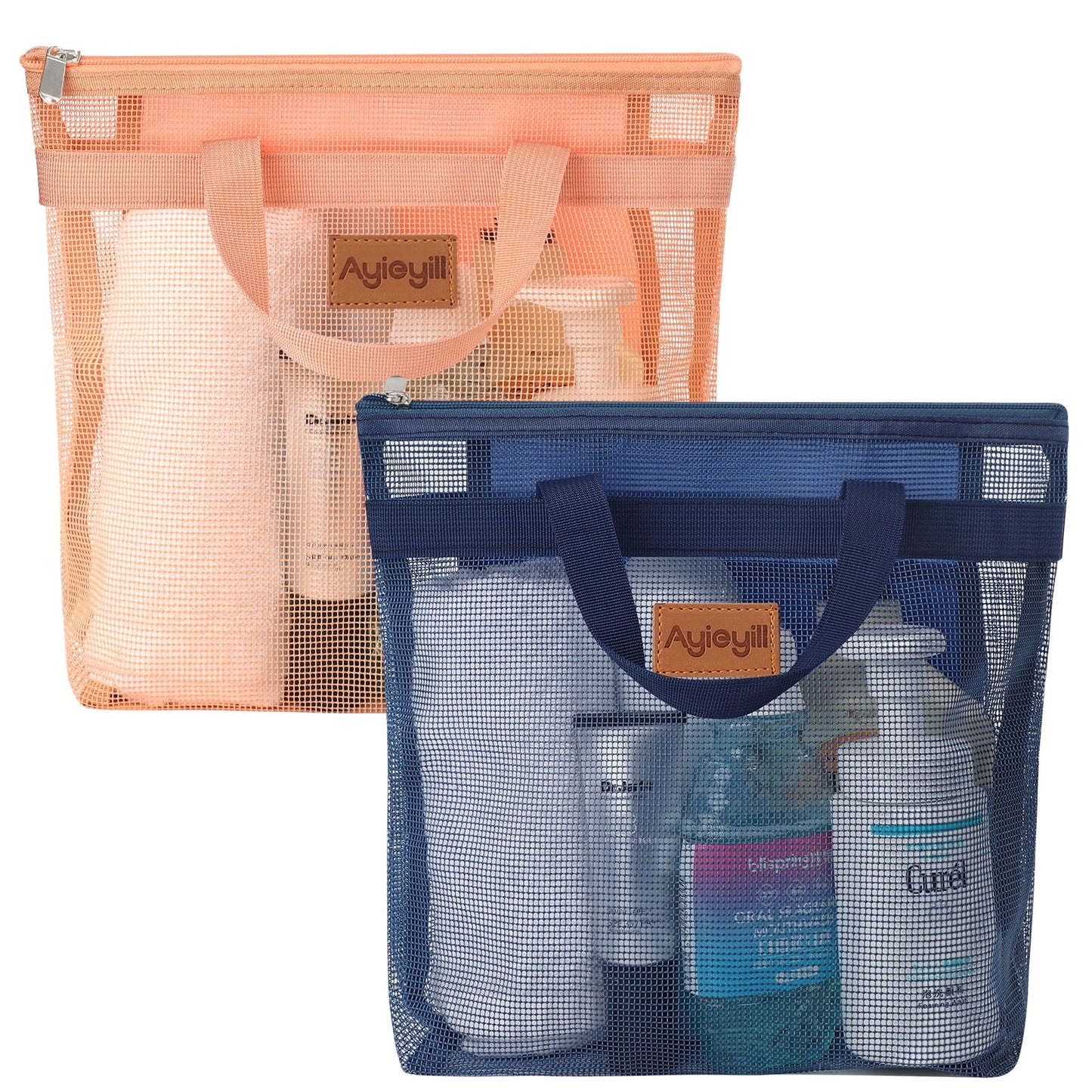 Portable Mesh Shower Caddy for College , Hanging Mesh Shower Bag