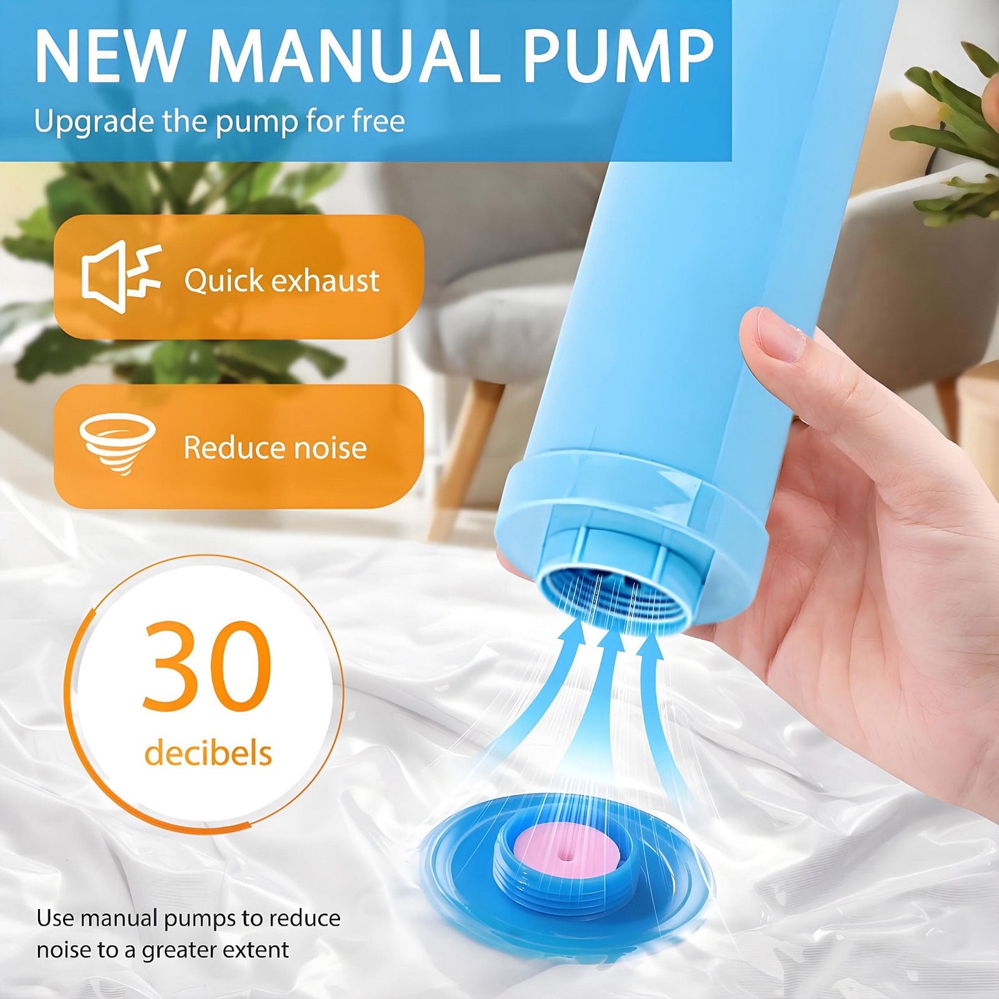 Livhil 6 Combo Vacuum Storage Bags with Pump, Jumbo Large Medium Space Saver Vacuum Seal Bags for Clothing Travel