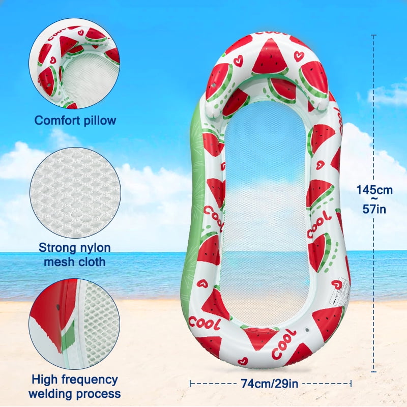 Livhil Inflatable Pool Float Hammock,Pool Float Loungers, Swimming Pool Floats for Adults Multicolor