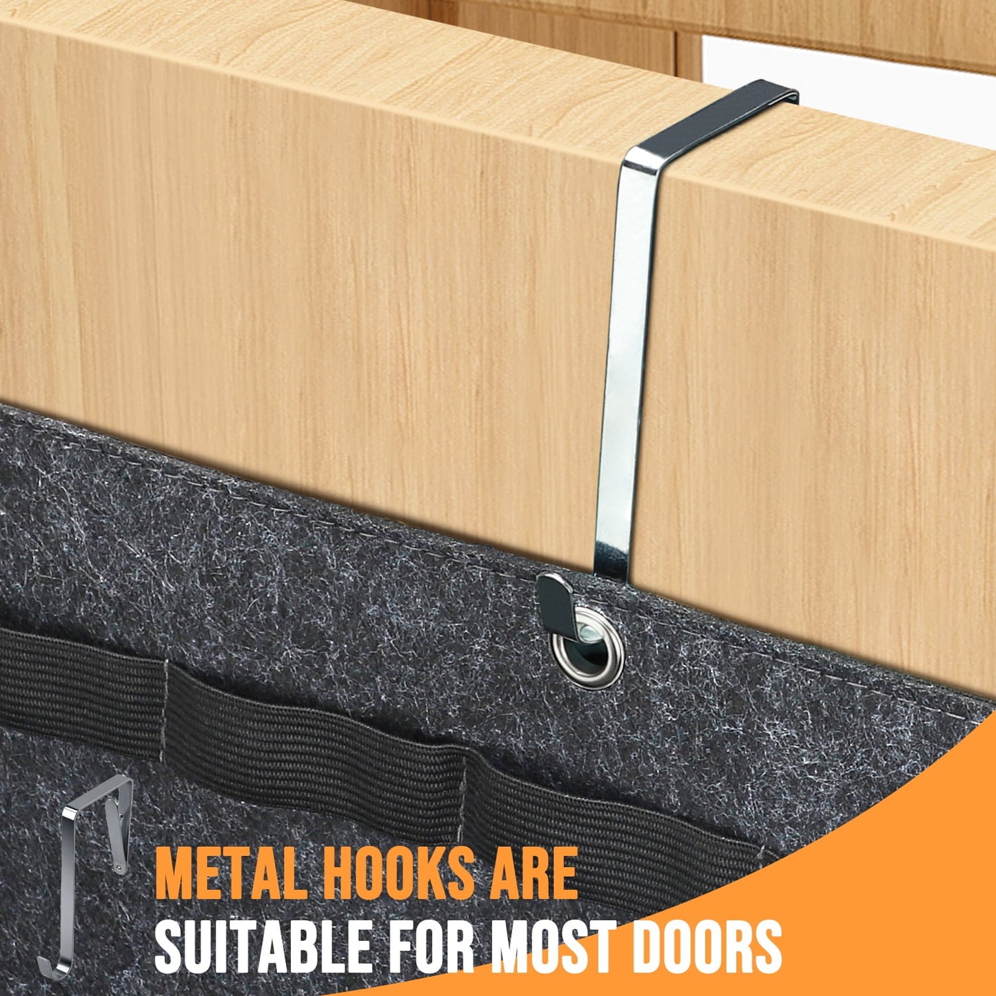 Livhil Over The Door Hat Organizer, Hat Storage for Baseball Cap with 24 Pockets, Visible Hat Holder for Hanging and Display Ball Cap Sunglass