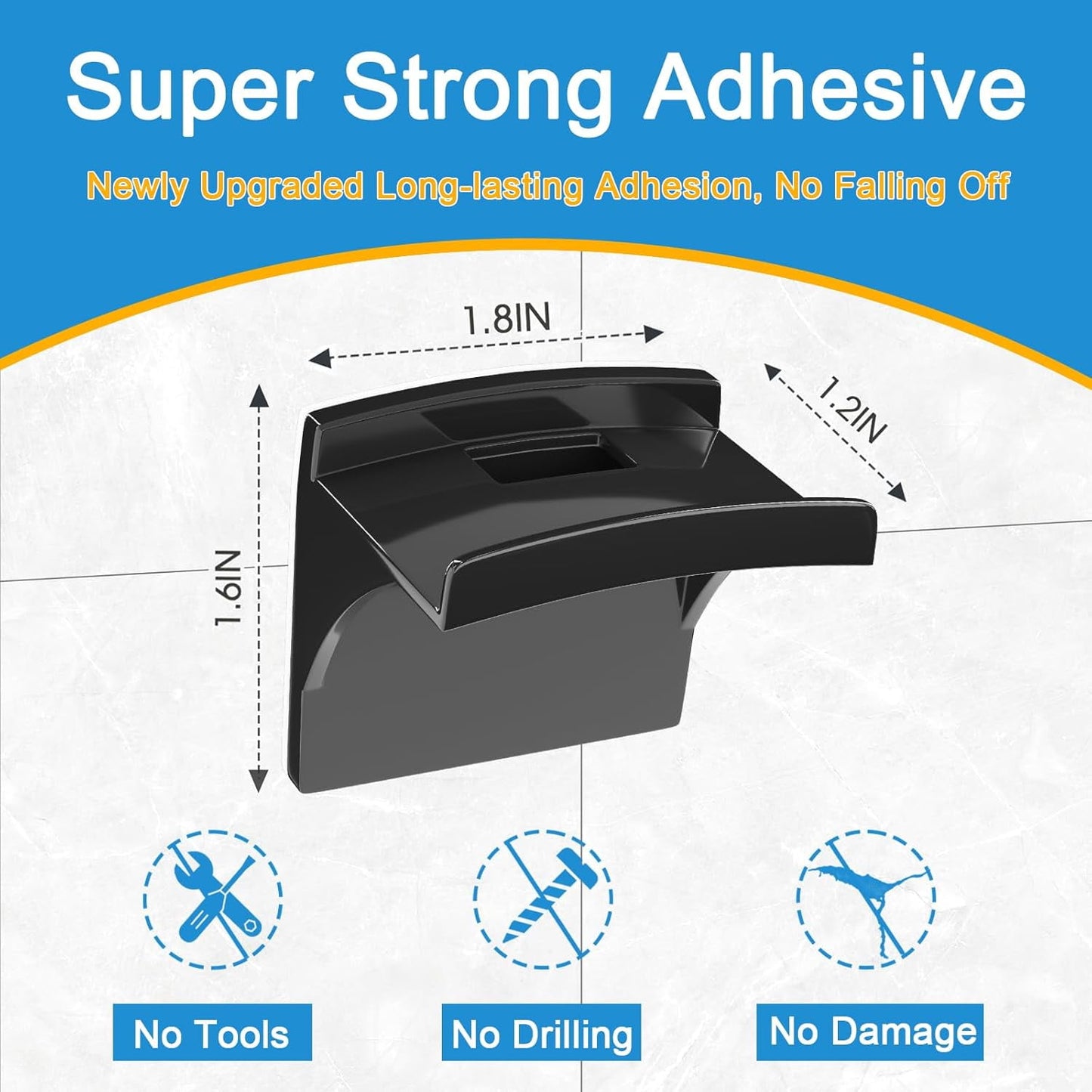 Livhil 24 Pack Adhesive Hat Rack, ABS Plastic Wall Hat Organizer, Multipurpose Hat Hooks for Wall, No Drilling