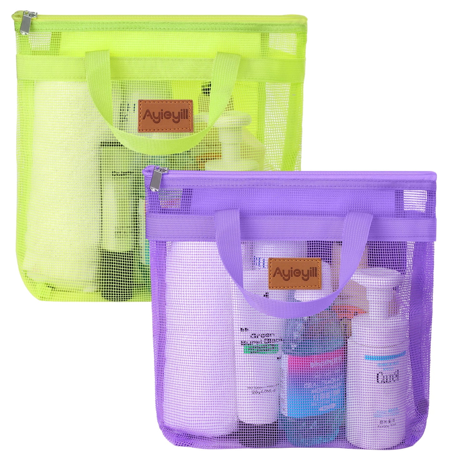 Portable Mesh Shower Caddy for College , Hanging Mesh Shower Bag