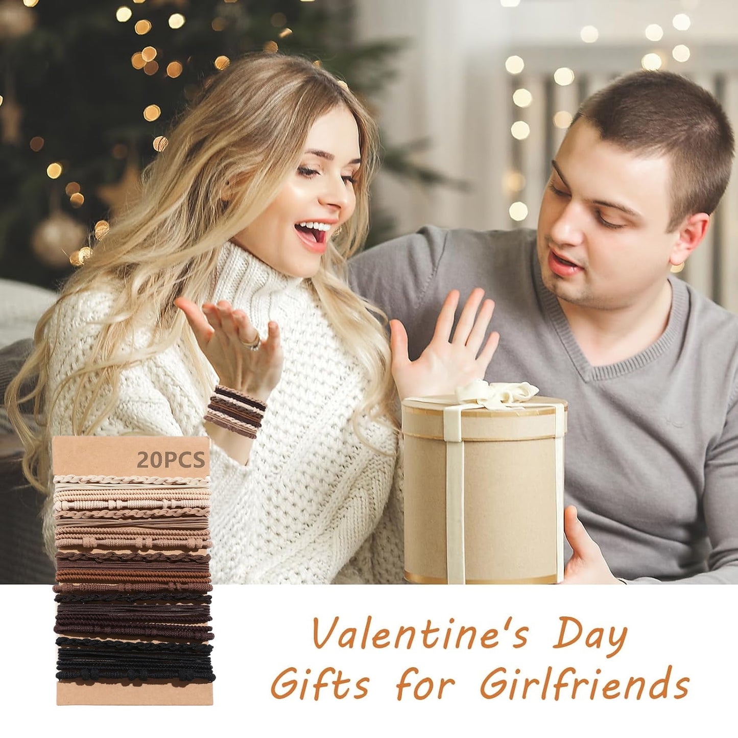 Livhil 25pcs Boho Hair Ties No Damage, Elastic Hair Bands for Women, Scrunchies for Ponytail Holders