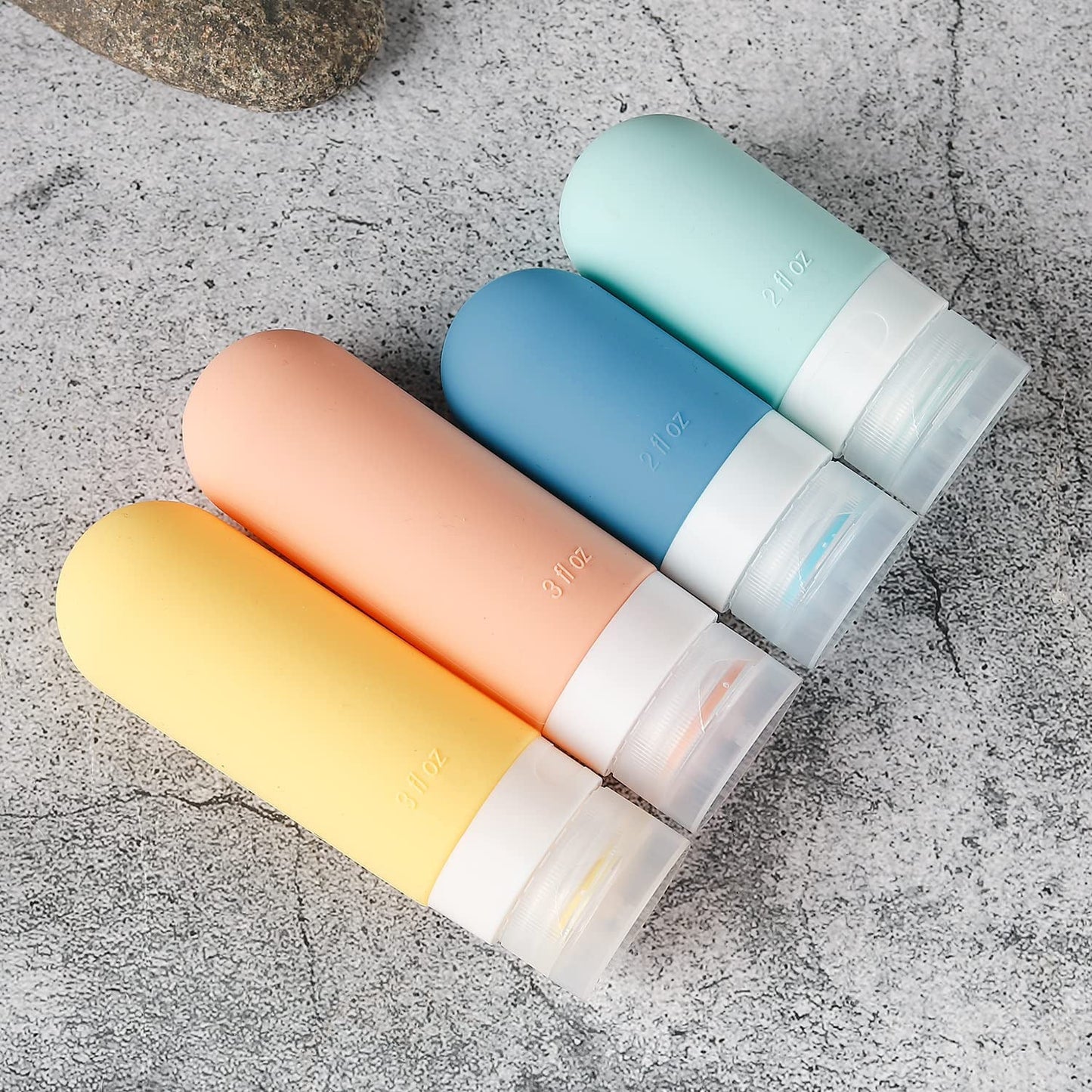 Livhil 16 Pcs Travel Bottles for Toiletries, Leak Proof Refillable Travel Containers, Travel Essentials Silicone Toiletry Bottles