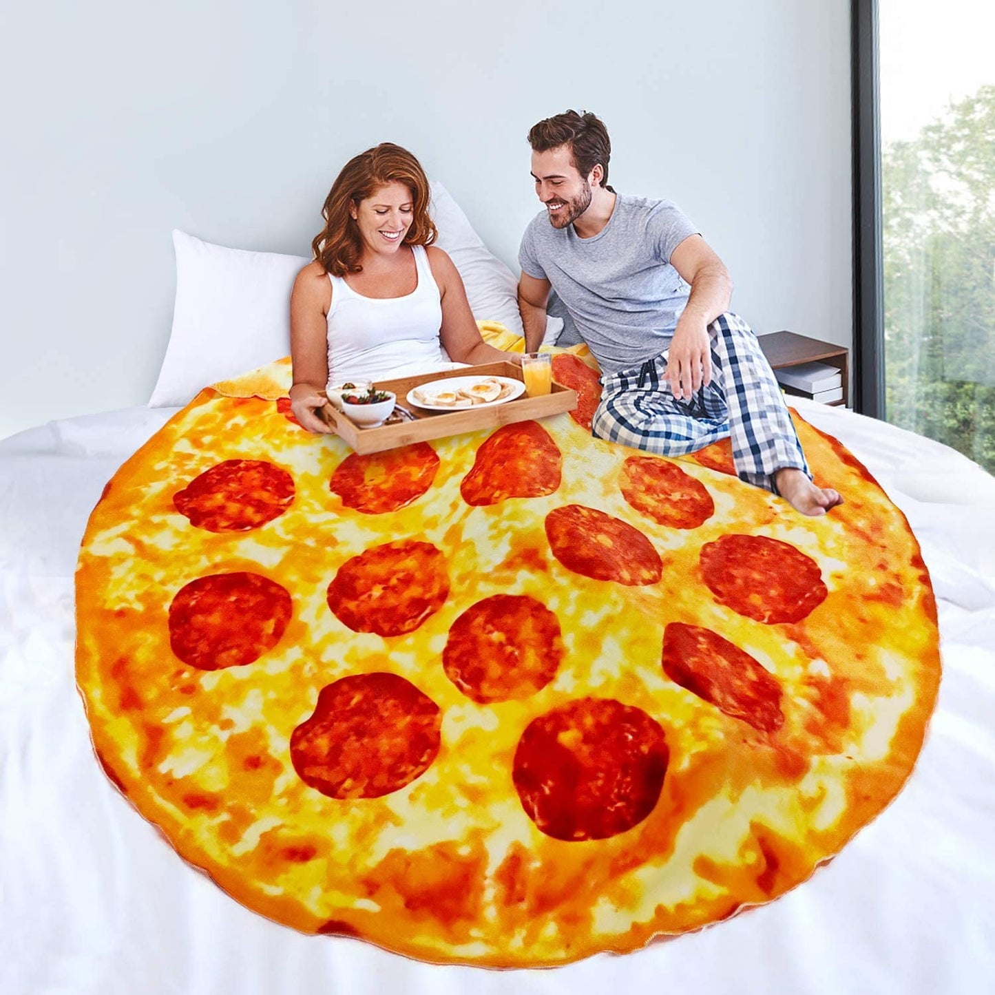 Livhil Giant Tortilla Blanket 71 inch Double Sided, Tortilla Blanket Adult Size Funny Blankets Food Blankets