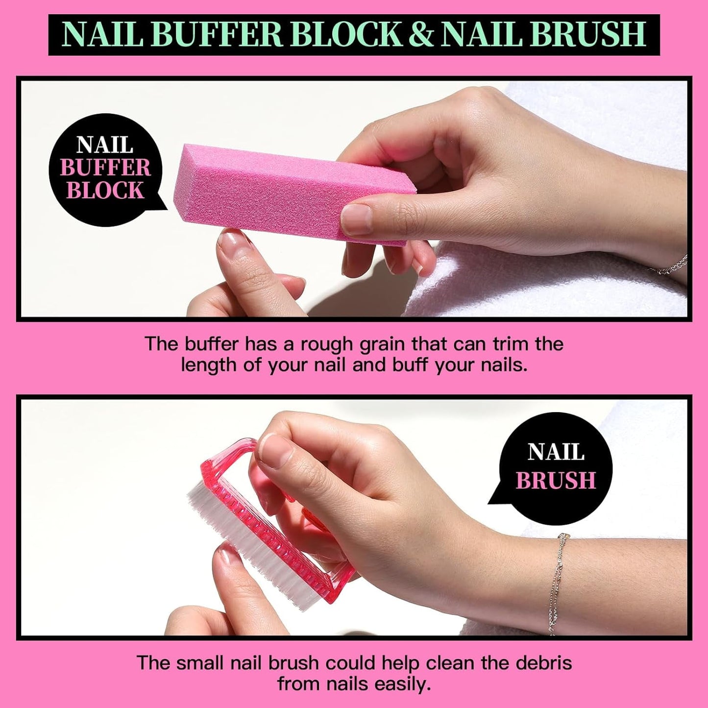Livhil Nail Care Kit, Nail Files Nail Buffer Block Cuticle Trimmer Cuticle Pusher Nail Tools Manicure Kit for Women