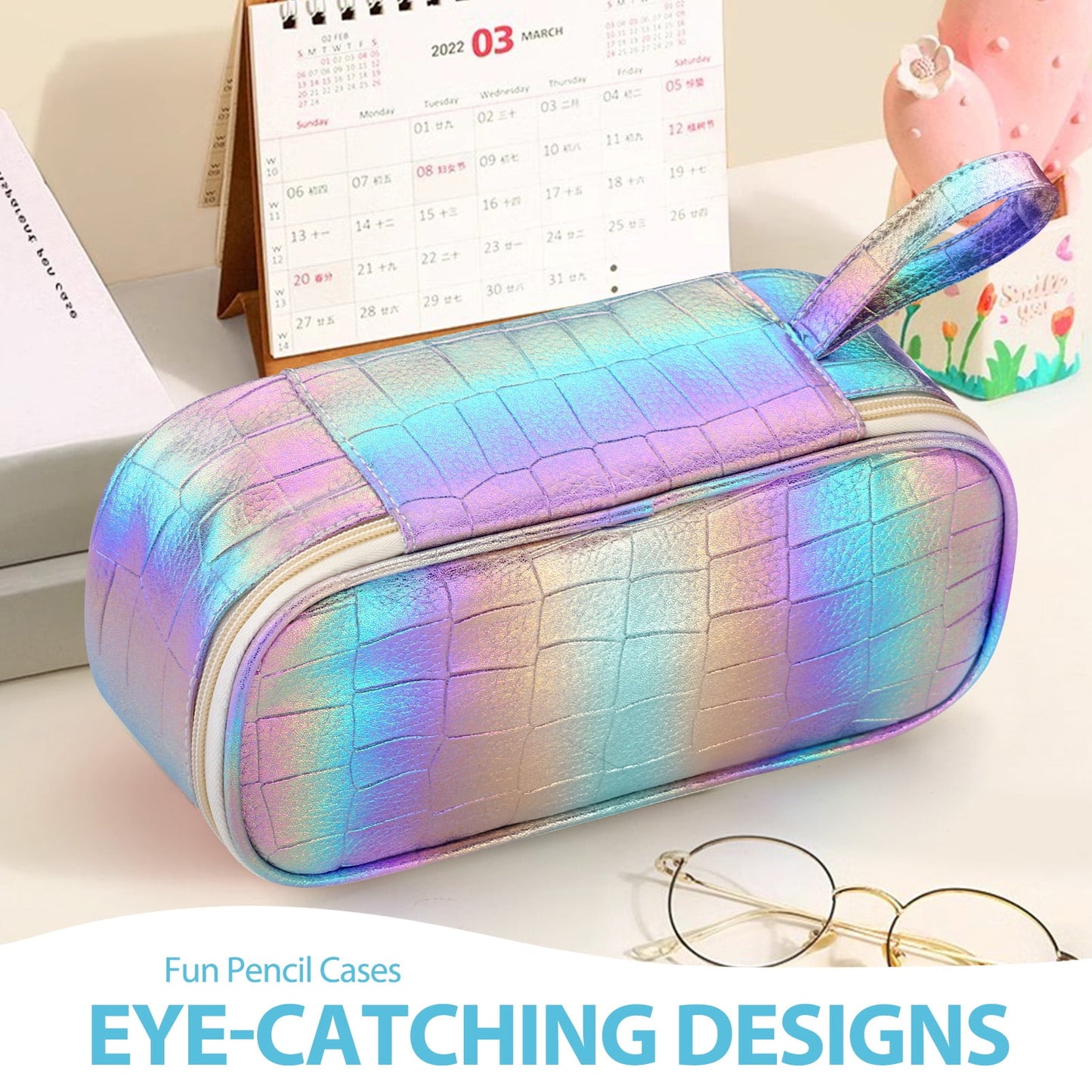 Livhil Large Pencil Pouch, Pencil Case for Girls Boys, Pencil Bag Pencil Boxes for Kids Elementary School Supplies