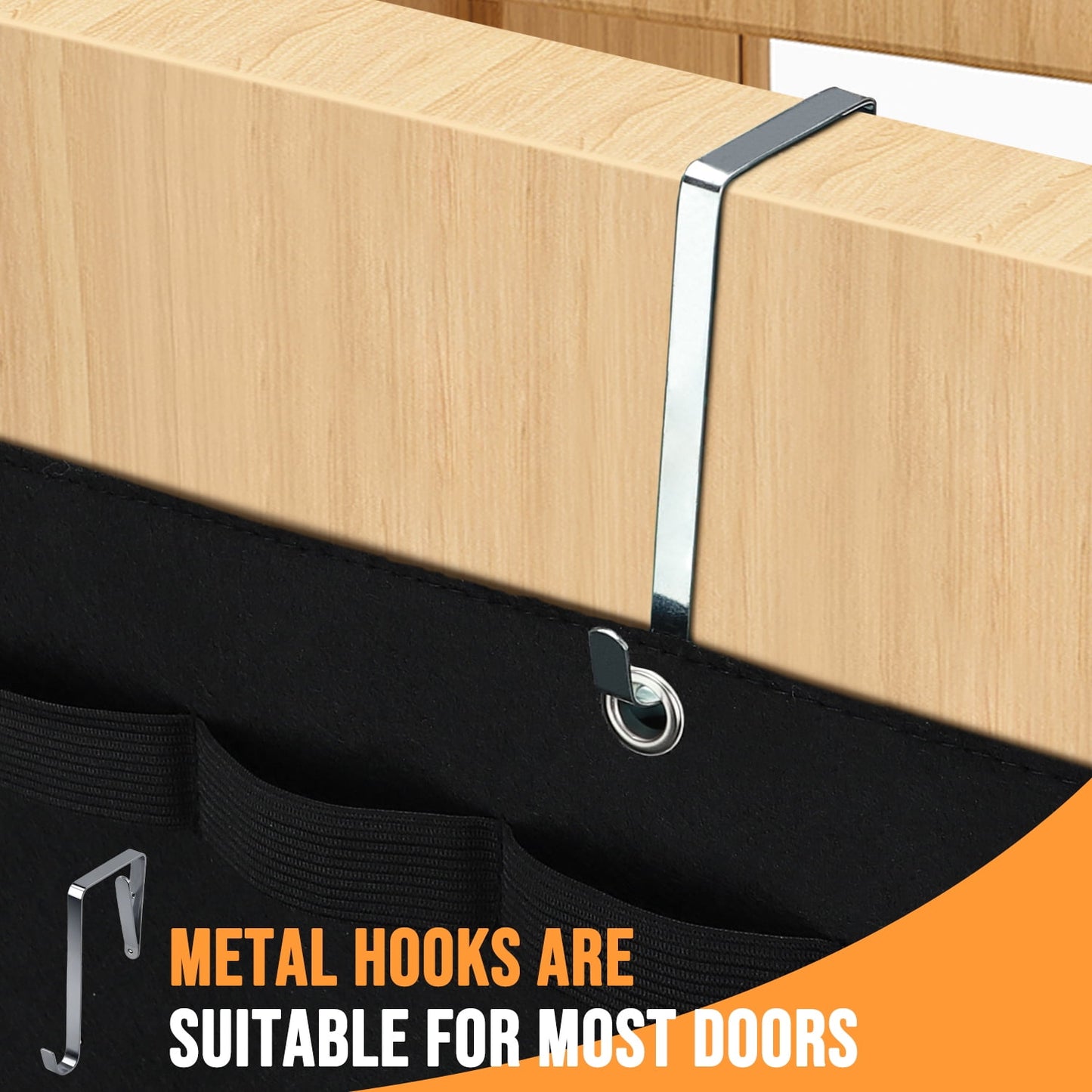 Livhil Over The Door Hat Organizer, Hat Storage for Baseball Cap with 24 Pockets, Visible Hat Holder for Hanging and Display Ball Cap Sunglass