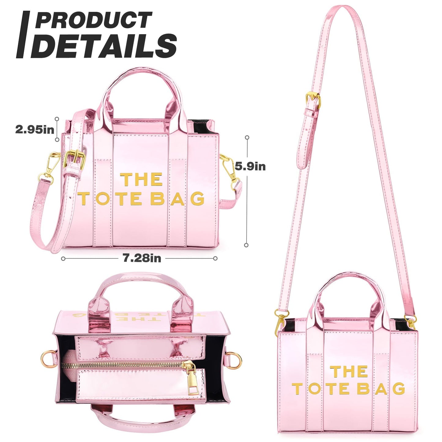 Livhil Tote Bag for Women Work, Tote Bags with Zipper Handbag Tote Purse Wallet Crossbody Bag