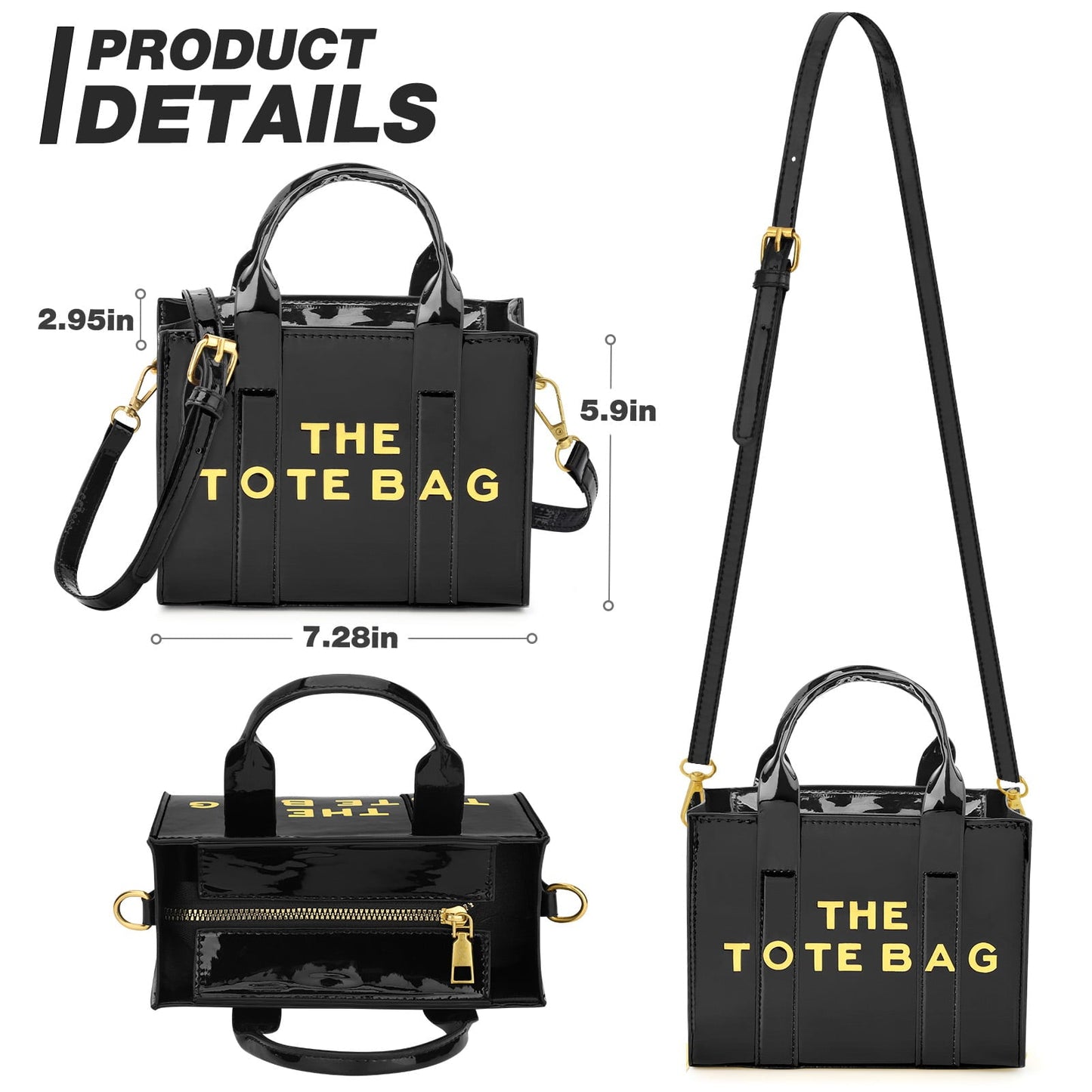 Livhil Tote Bag for Women Work, Tote Bags with Zipper Handbag Tote Purse Wallet Crossbody Bag