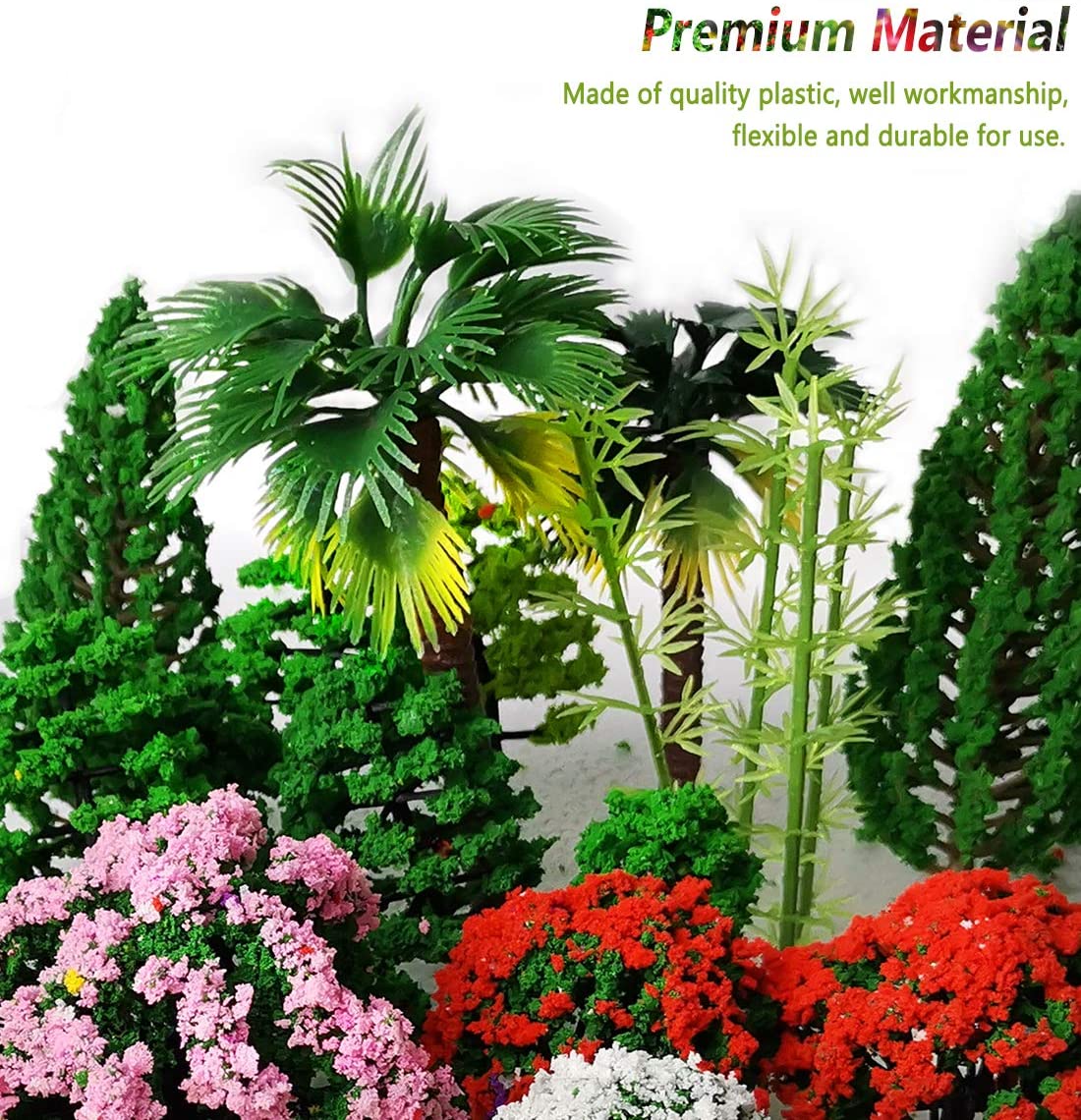 Mixed Model Trees Model Train Scenery, DIY Scenery Landscape Woodland Scenics Multiple Type