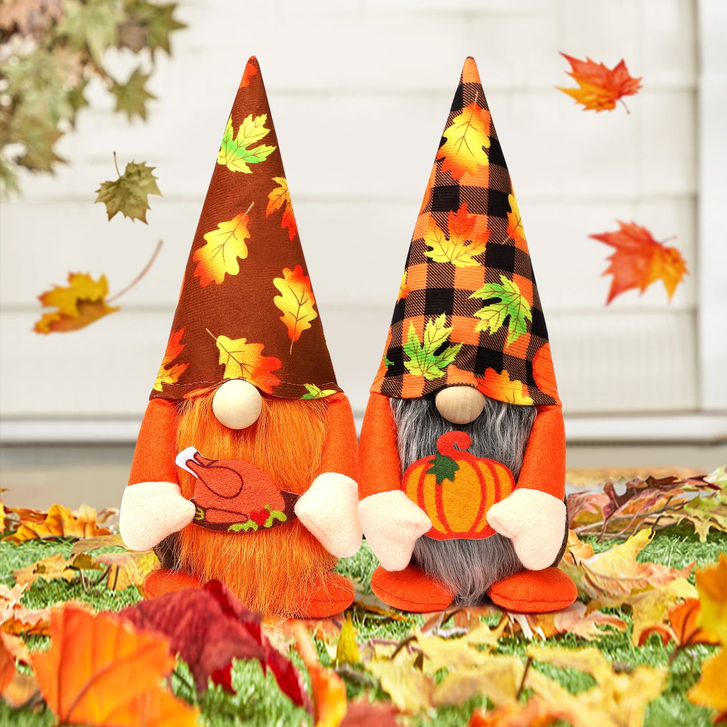 2 PCS Harvest Festival Faceless Doll, Thanksgiving Gnomes Plush Decor